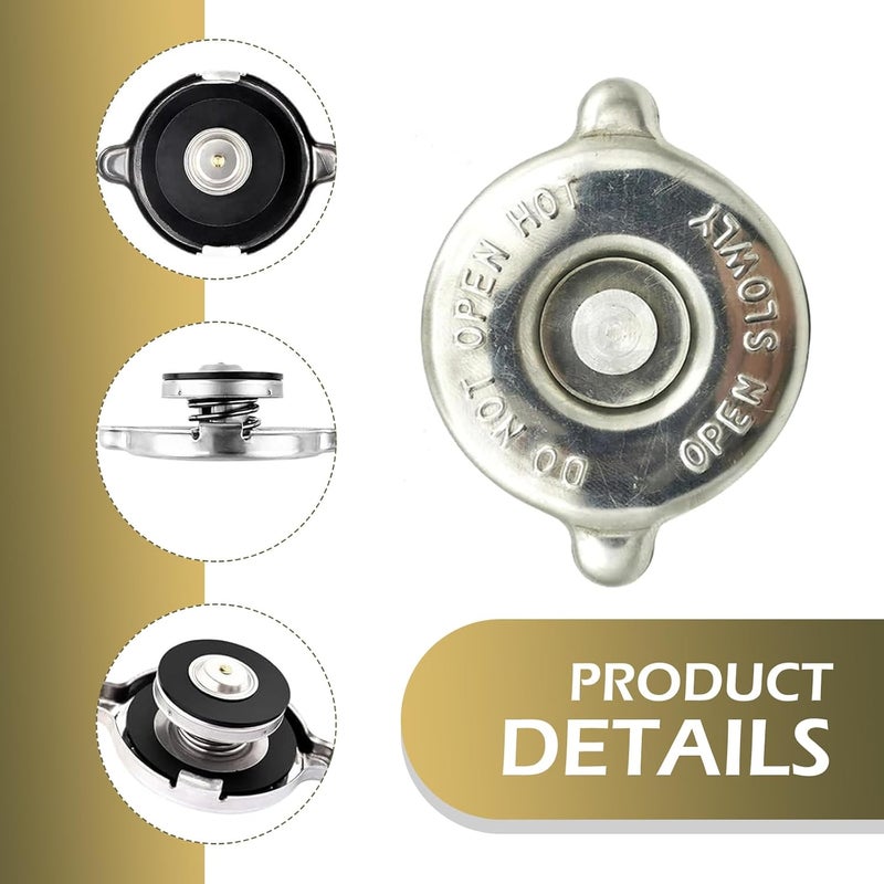 CyperFair Radiator Cap 16 PSI, Stainless Steel Engine Seal Lug Design Radiator Cover, Standard Specification Replacement Assembly, Suitable for Most Cars (Silver) - Image 4
